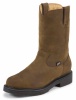 Justin 4465 Men's Double Comfort Collection Work Boot with Bay Apache Leather Foot and a Wide Round Toe