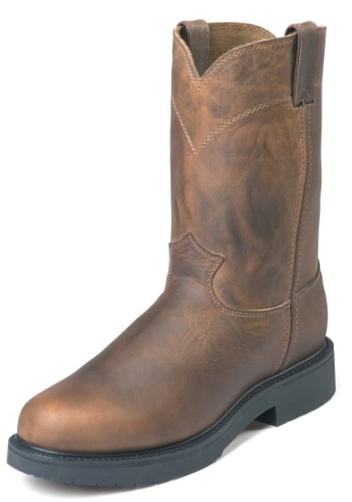 What is the Wider Round Toe Justin Work Boot?