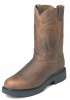 Justin 4734 Men's Double Comfort Collection Work Boot with Bay Apache Leather Foot and a Wide Round Toe