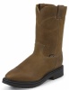 Justin OW4760 Men's Double Comfort Collection Work Boot with Aged Bark Leather Foot and a Round Toe