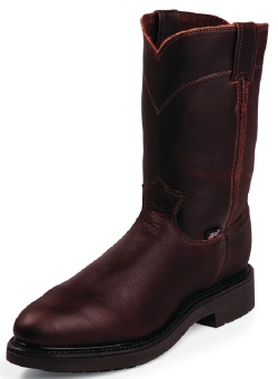 Justin 4765 Men's Double Comfort Collection Work Boot with Briar Pitstop Leather Foot and a Round Steel EH Rated Toe