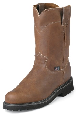 Justin 4794 Men's Double Comfort Collection Work Boot with Aged Bark Leather Foot and a Wide Round Toe