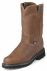 Justin 4794 Men's Double Comfort Collection Work Boot with Aged Bark Leather Foot and a Wide Round Toe
