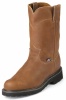 Justin 4796 Men's Double Comfort Collection Work Boot with Copper Caprice Leather Foot and a Wide Round Toe