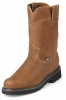 Justin 4797 Men's Double Comfort Collection Work Boot with Copper Caprice Leather Foot and a Wide Round Steel EH Rated Toe