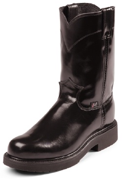 Justin 4860 Men's Uniform Collection Work Boot with Black Odessa Leather Foot and a Round Toe