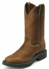 Justin 4865 Men's Double Comfort Collection Work Boot with Aged Bark Leather Foot and a Round Toe
