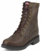 Justin 734 Men's Double Comfort Collection Work Boot with Bay Apache Leather Foot and a Round Toe