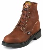 Justin 745 Men's Double Comfort Collection Work Boot with Aged Bark Leather Foot and a Round Steel EH Rated Toe
