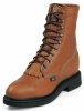 Justin 766 Men's Double Comfort Collection Work Boot with Copper Caprice Leather Foot and a Round Steel EH Rated Toe