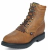 Justin 770 Men's Double Comfort Collection Work Boot with Copper Caprice Leather Foot and a Round Toe