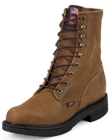 Justin 794 Men's Double Comfort Collection Work Boot with Aged Bark ...