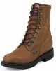 Justin 794 Men's Double Comfort Collection Work Boot with Aged Bark Leather Foot and a Round Toe