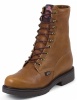 Justin 797 Men's Double Comfort Collection Work Boot with Copper Caprice Leather Foot and a Round Steel EH Rated Toe