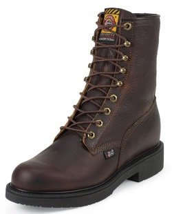 Justin 798 Men's Double Comfort Collection Work Boot with Briar Pitstop Leather Foot and a Round Toe