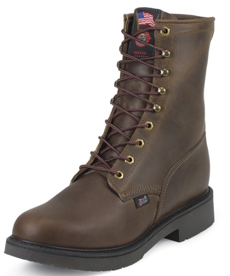 Justin 834 Men's Double Comfort Collection Work Boot with Bay Apache ...