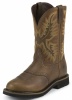 Justin WK4655 Men's Stampede Collection Work Boot with Sunset Cowhide Leather Foot, Perfed Saddle and a Stampede Round Toe