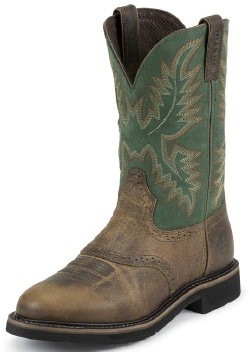 Justin WK4671 Men's Stampede Collection Work Boot with Rugged Tan ...