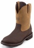 Justin WK4860 Men's Work Tek Collection Work Boot with Brown TecTuff Leather Foot and a Wide Round Toe