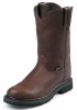 Justin WK4921 Men's Worker 2 Collection Work Boot with Brown Trapper Cowhide Leather Foot and a Wide Round Steel Toe