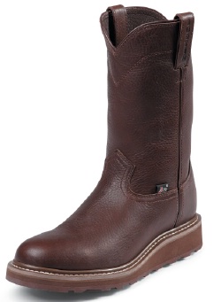 Justin WK4928 Men's Worker 2 Collection Work Boot with Brown Trapper Cowhide Leather Foot and a Wide Round Toe