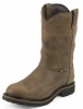 Justin WK4980 Men's Worker 2 Collection Work Boot with Wyoming Waterproof Leather Foot and a Wide Round Toe