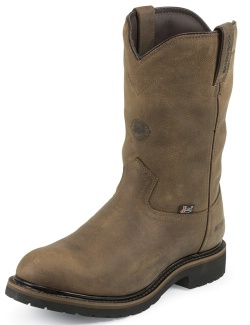 Justin WK4981 Men's Worker 2 Collection Work Boot with Wyoming Waterproof Leather Foot and a Wide Round Steel Toe