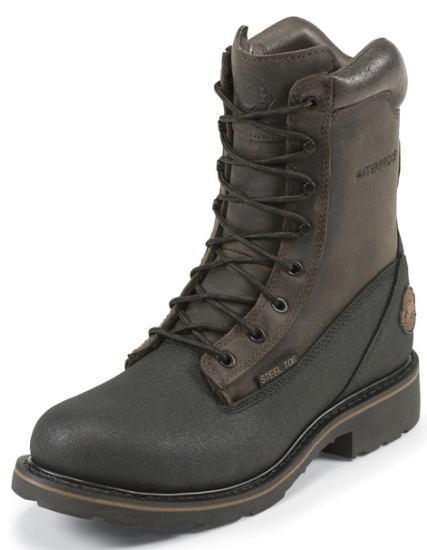 mens black construction boots