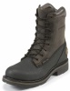 Justin WK840 Men's Work Tek Collection Work Boot with Black TecTuff Leather Foot and a Wide Round Steel Toe