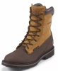 Justin WK861 Men's Work Tek Collection Work Boot with Brown TecTuff Leather Foot and a Wide Round Steel Toe