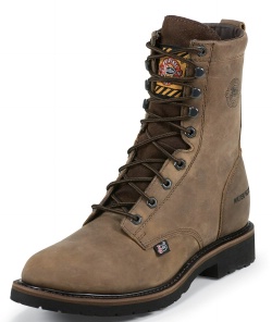 Justin WK960 Men's Worker 2 Collection Work Boot with Wyoming Waterproof Leather Foot and a Wide Round Toe