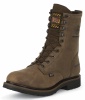 Justin WK980 Men's Worker 2 Collection Work Boot with Wyoming Waterproof Leather Foot and a Wide Round Toe