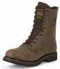 Justin WK981 Men's Worker 2 Collection Work Boot with Wyoming Waterproof Leather Foot and a Wide Round Steel Toe