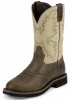 Justin WKL4661 Ladies Stampede Collection Work Boot with Waxy Brown Leather Foot and a Stampede Round Steel Toe