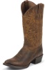 Justin 2561 Men's Stampede Western Western Boot with Rugged Tan Cowhide Foot and a Medium Round Toe