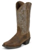 Justin 2563 Men's Stampede Western Western Boot with Rugged Tan Cowhide Foot and a Wide Square Toe