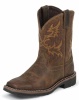 Justin 4681JR Kids Gypsy Western Boot with Rugged Tan Buffalo Foot and a Wide Square Toe