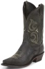 Justin BR105 Men's Bent Rail Western Boot with Black Desperado Foot and a Pointed Snip Toe