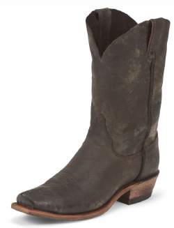 Justin BR732 Men's Bent Rail Western Boot with Chocolate Road Cowhide Foot and a Wide Square Toe