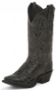 Justin BRL110 Ladies Bent Rail Western Boot with Glazed Black Puma Foot and a Pointed Snip Toe