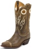 Justin BRL628 Ladies Bent Rail Western Boot with Cafe' Desperado Foot and a Medium Square Toe With Butt Seam