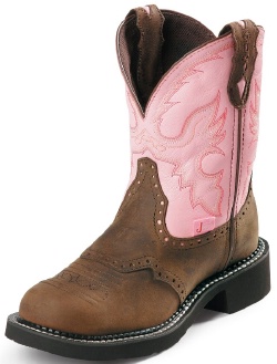 Justin L9901 Ladies Gypsy Western Boot with Bay Apache With Perfed Saddle Foot and a Fashion Round Toe