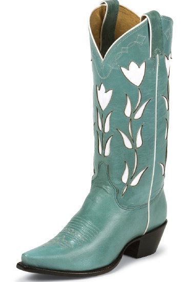 justin turquoise boots