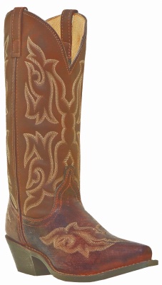 Laredo 5404 for $109.99 Ladies Runaway Collection Western Boot with Gaucho Cowhide Leather Foot and a Square Snip Toe