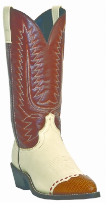 Laredo 61161 for $109.99 Men's Flagstaff Collection Western Boot with Bone with Wingtip Leather Foot and a Narrow Round Toe