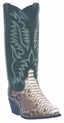 Laredo 6751 for $249.99 Men's Key West Collection Western Boot with Natural Python Leather Foot and a Medium Round Toe