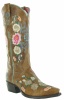Macie Bean M8012 for $249.99 Ladies Embroidered Collection Western Boot with Honey Bunch Embroidered Foot and a Narrow Square Snip Toe