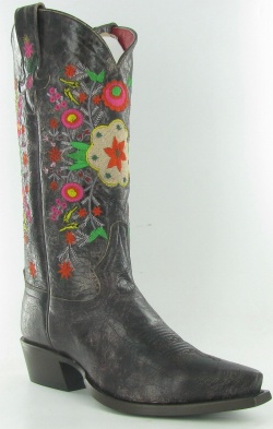 Macie Bean M8015 for $179.99 Ladies Embroidered Collection Western Boot with Oil Slick Foot and a Snip Toe