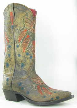 Macie Bean M8037 for $189.99 Ladies Embroidered Collection Western Boot with Blonde Monet Foot and a Snip Toe