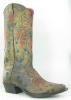 Macie Bean M8037 for $189.99 Ladies Embroidered Collection Western Boot with Blonde Monet Foot and a Snip Toe